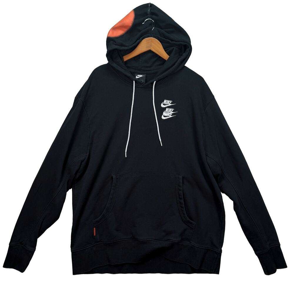 Nike World Tour Graffiti Print Hoodie Many Swoosh Move Your Sole DA0932-010 XL
